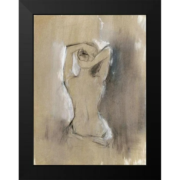 Harper, Ethan 19x24 Black Modern Framed Museum Art Print Titled - Embellished Contemporary Figure... | Walmart (US)