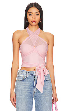 MAJORELLE Charlize Halter Top in Light Pink from Revolve.com | Revolve Clothing (Global)