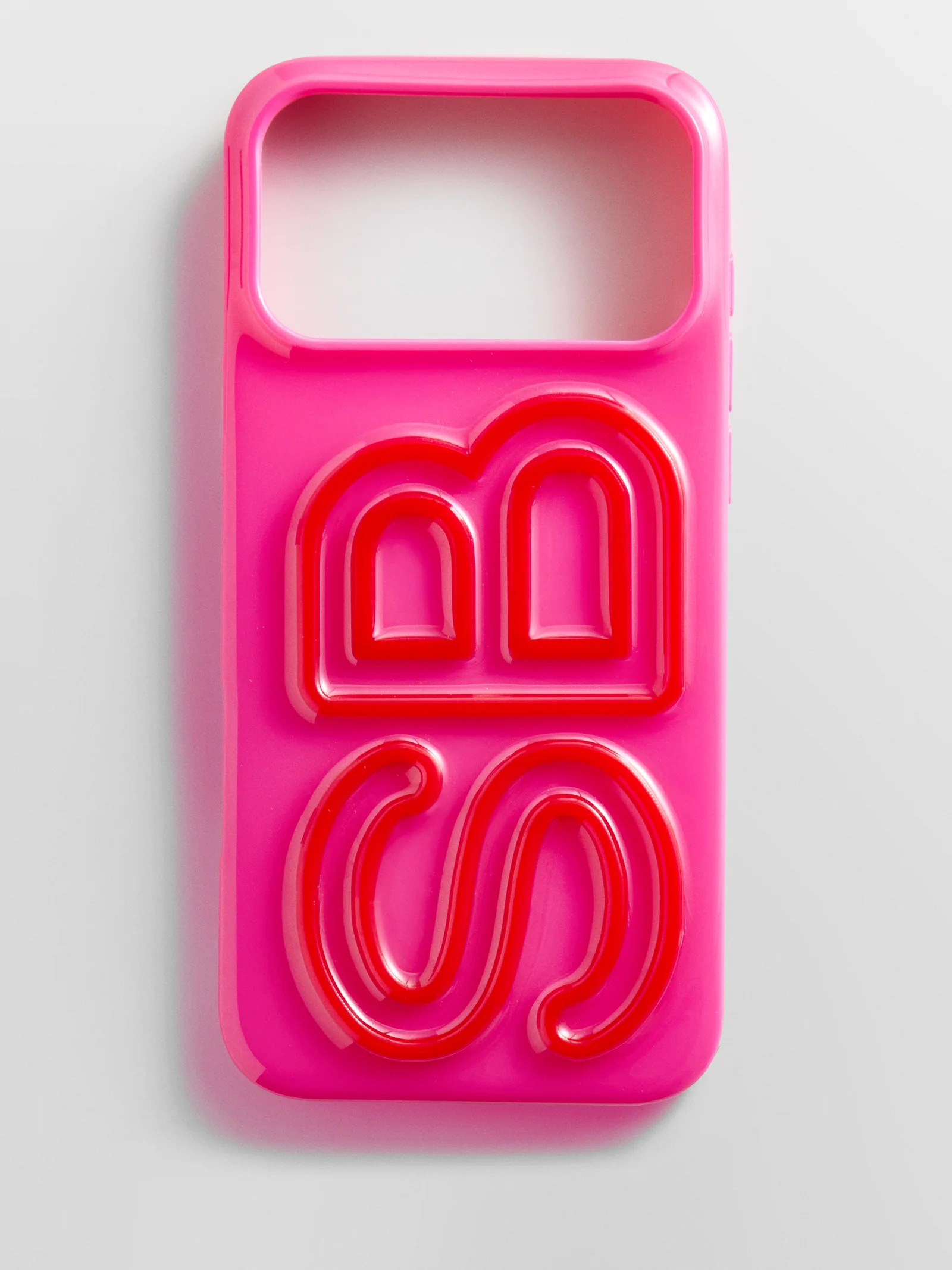 Fine Line Custom iPhone Case - Neon Pink/Red | BaubleBar