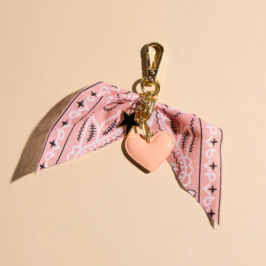 Desert Rose Bandana Bag Charm | Nickel and Suede