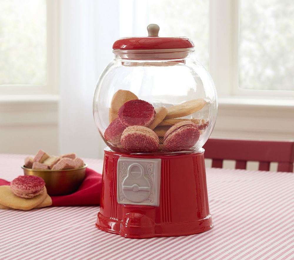 Valentine's Ceramic Gumball Machine Cookie Jar | Pottery Barn Kids