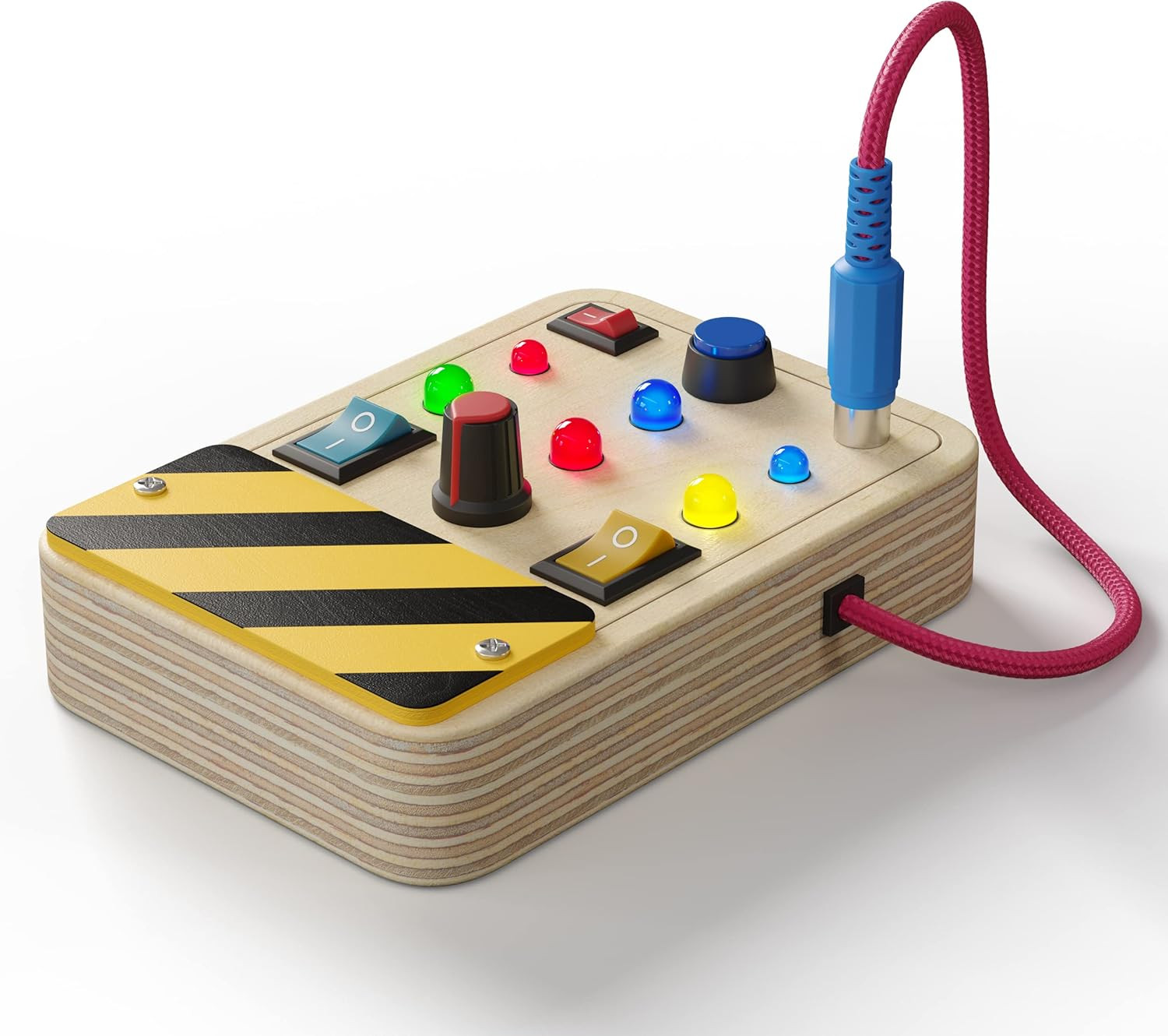 Crown Display Montessori Busy Board for Toddlers Wooden Sensory Toys for Toddlers with Light Up L... | Amazon (US)