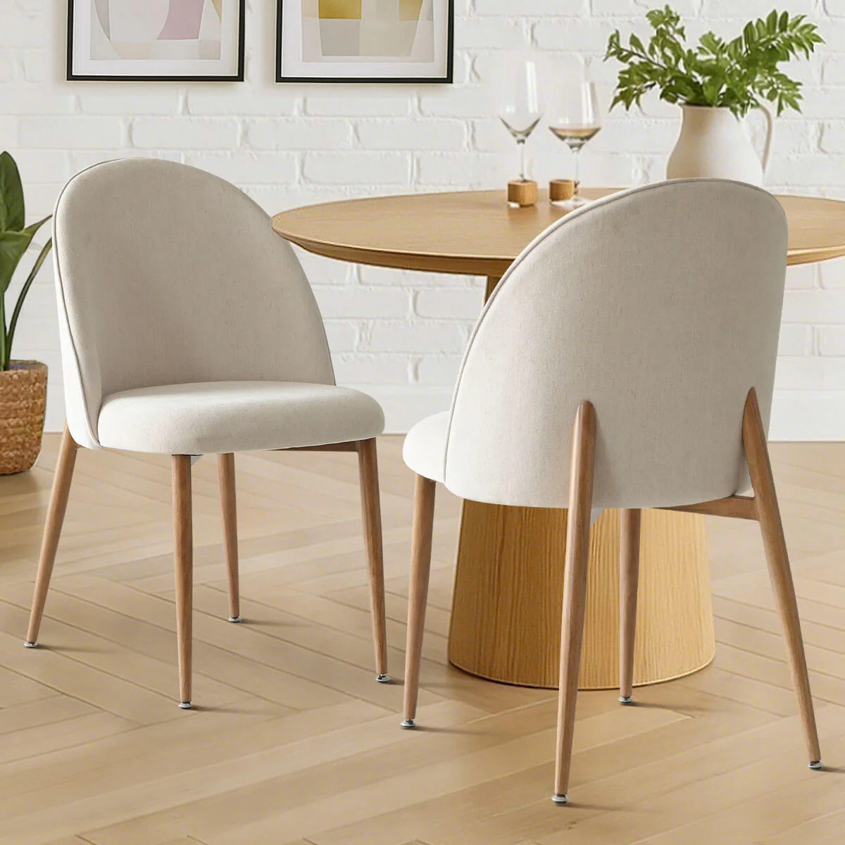 Goteborg Modern Upholstered Dining Chair (Set of 2) | Pop Maison