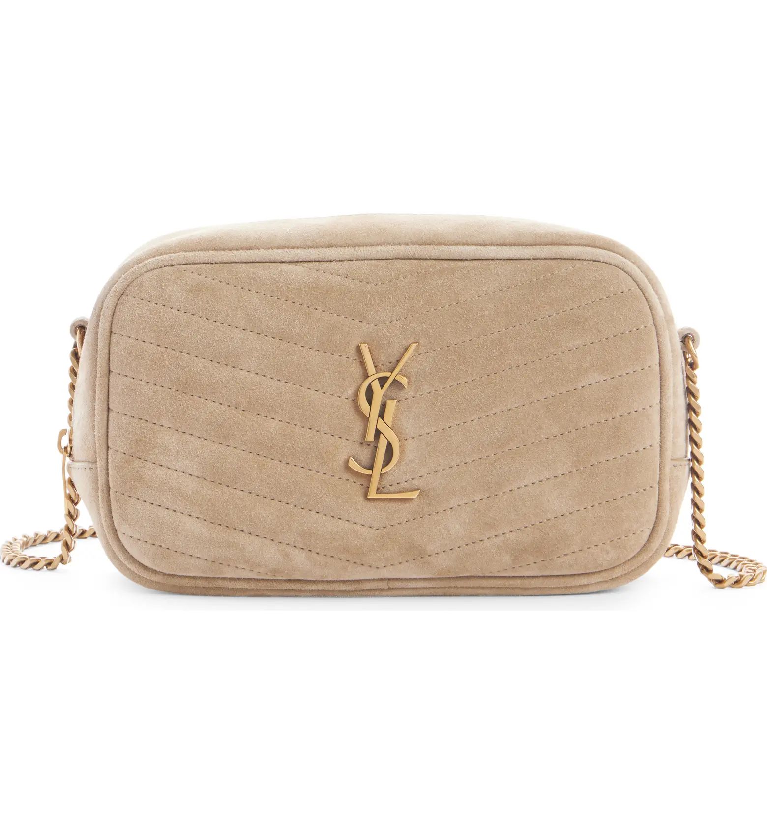 Saint Laurent Mini Lou Matelassé Suede Camera Bag | Nordstrom | Nordstrom