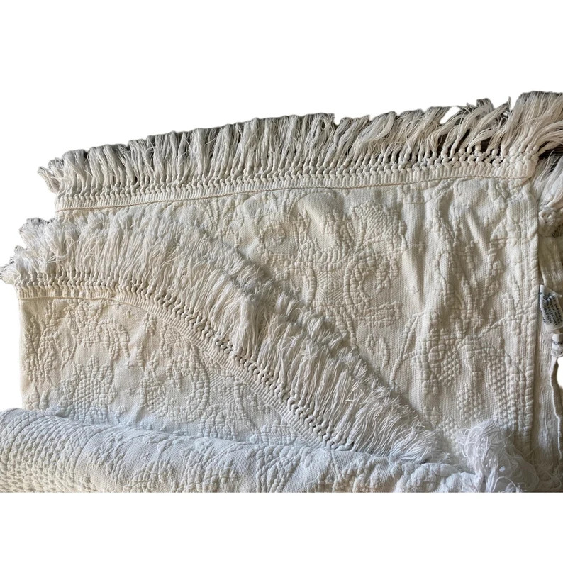 Vintage White Bates Queen Elizabeth Dual King Size Chenille | Etsy | Etsy (US)