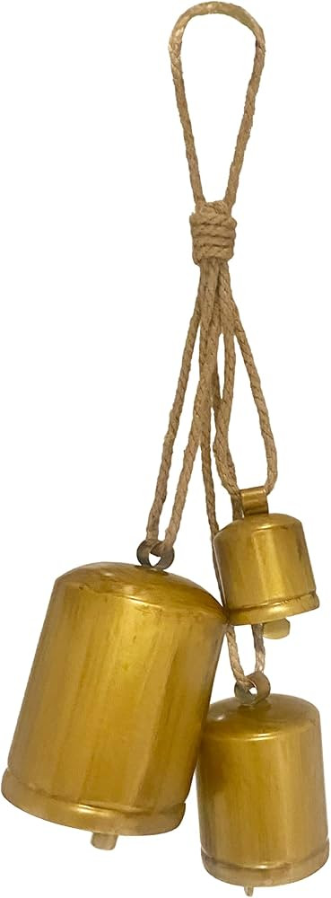 Haute Decor Hanging Jingle Bells, Assorted Sizes (Antique Gold) | Amazon (US)