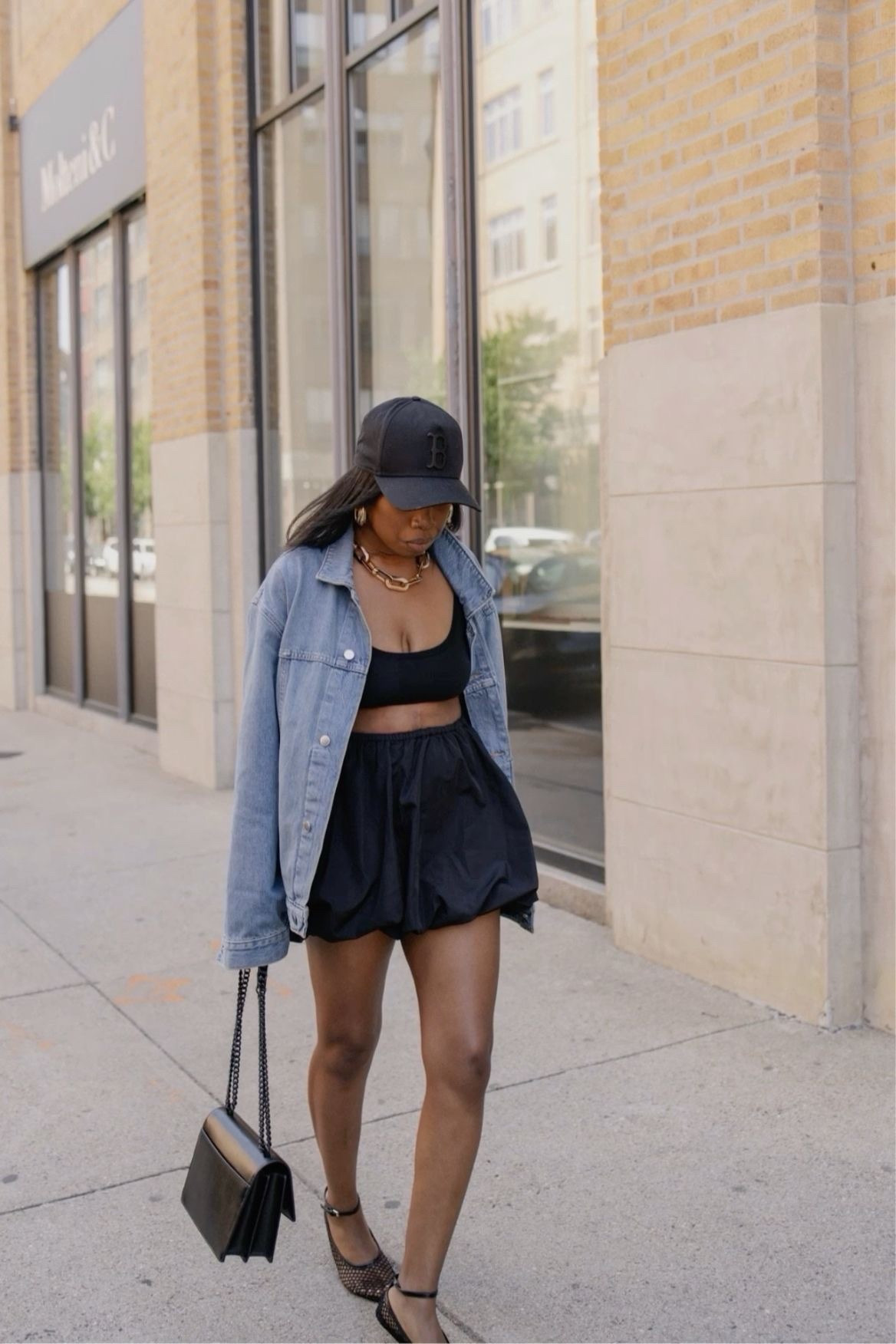 Black bubble mini skirt
Black mesh flats 

#LTKBeauty #LTKPetite #LTKFestival