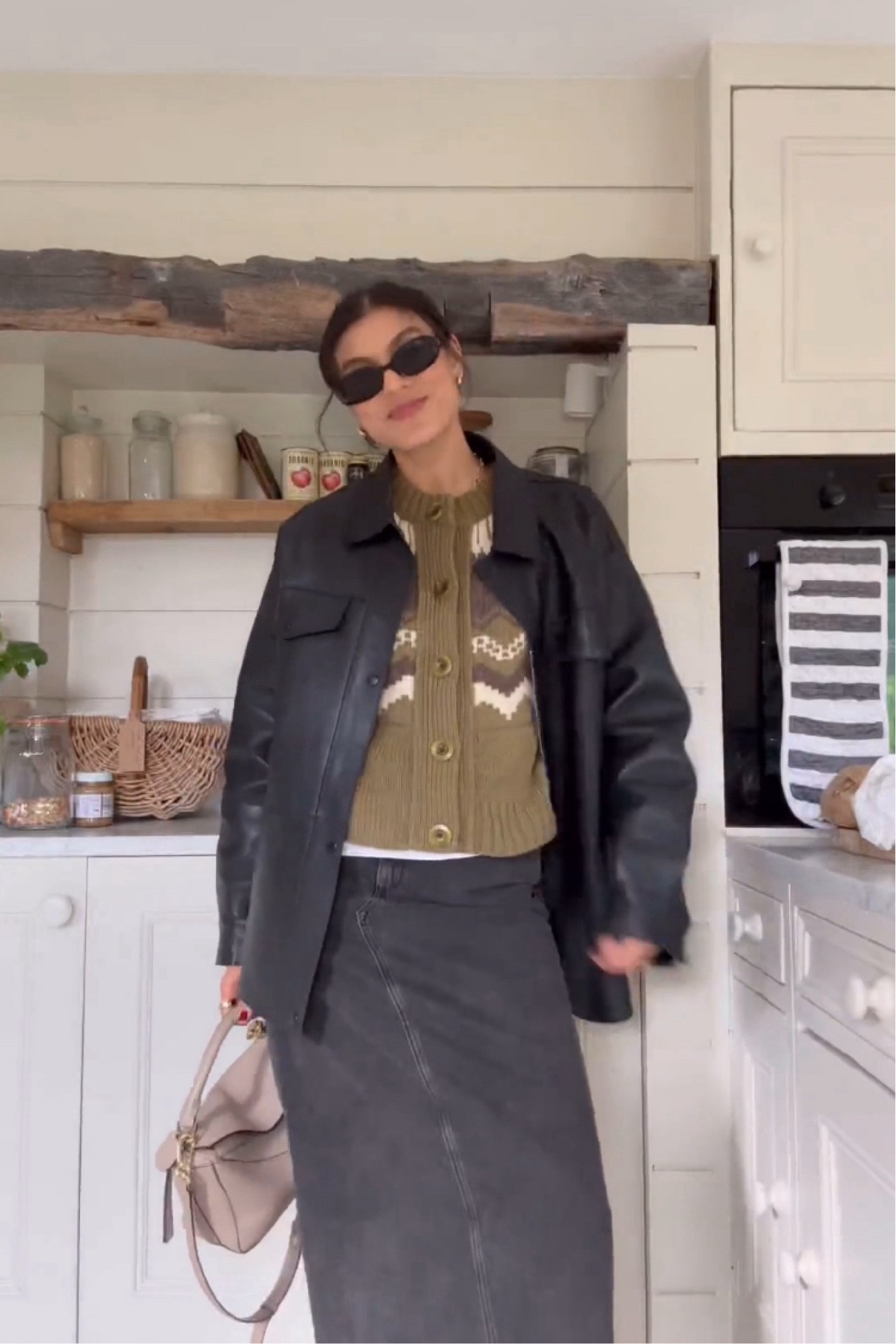 My autumn uniform: chunky knit and maxi skirt