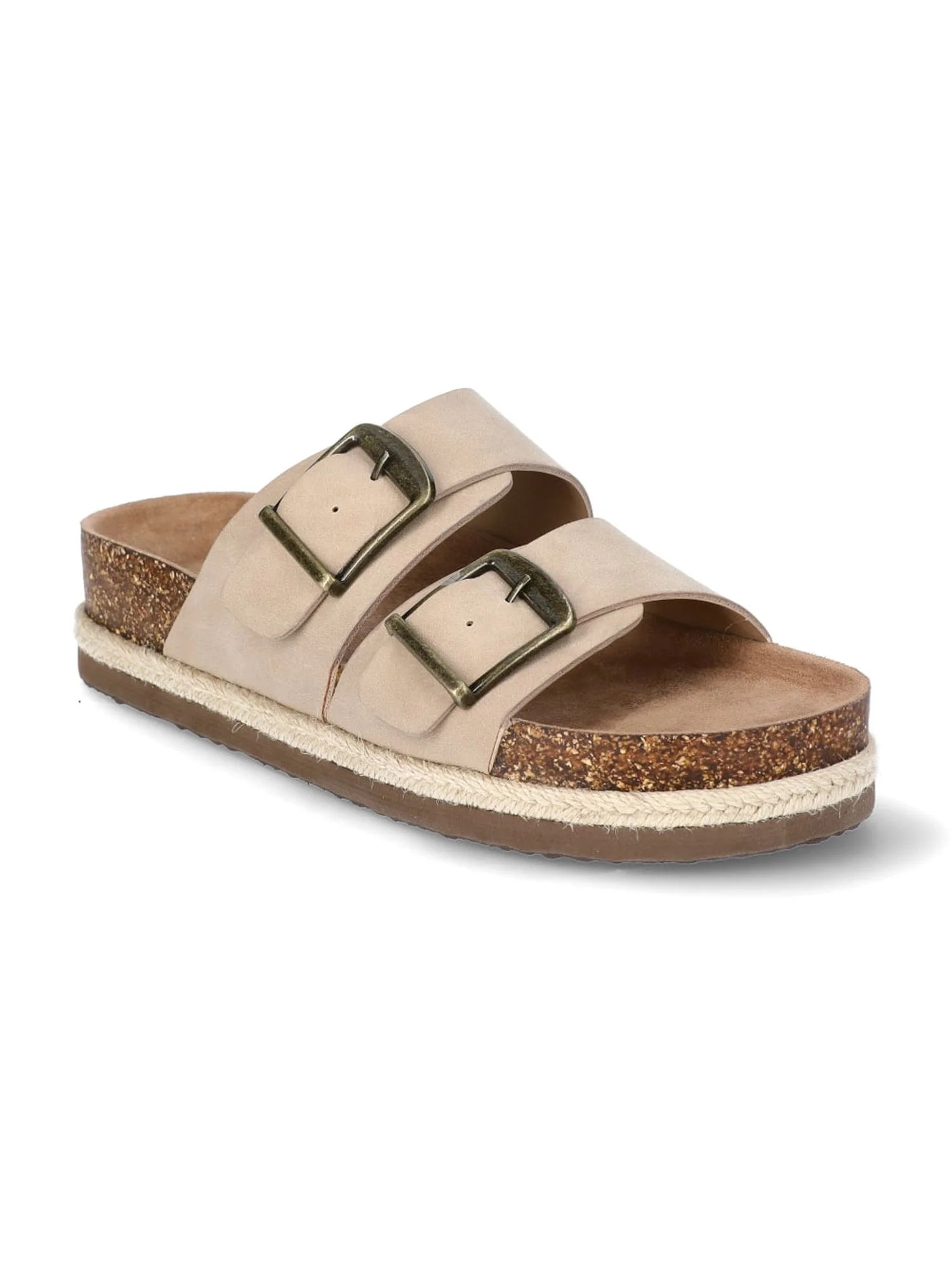 Time and Tru Women's Platform Footbed Slide Sandals | Walmart (US)