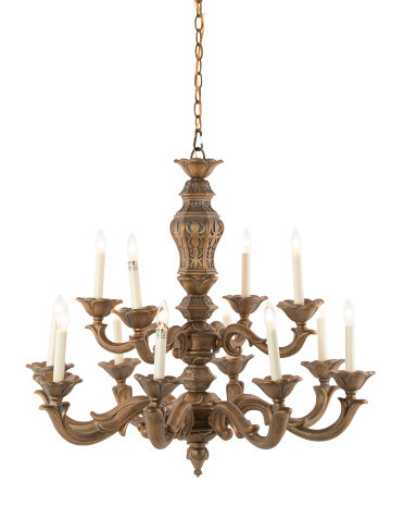 30x32 12-light Provincial Chandelier | TJ Maxx