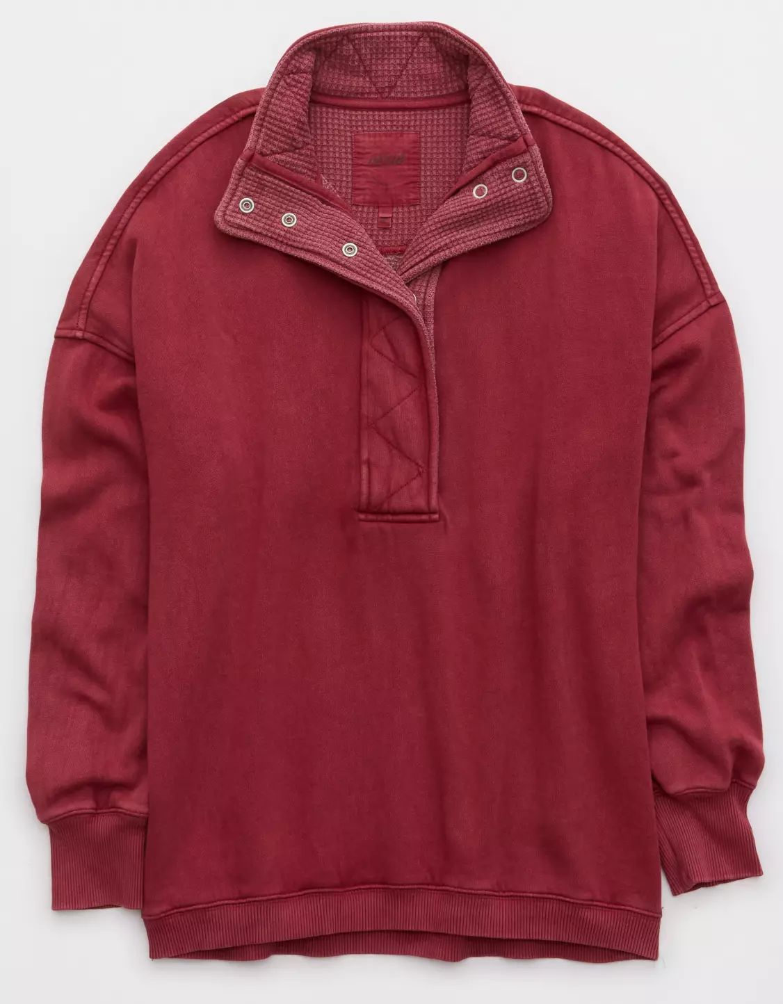 Aerie Getaway Quarter Snap Sweatshirt | Aerie