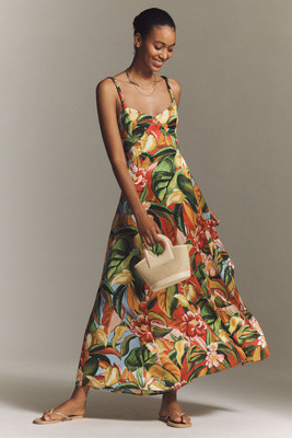 Farm Rio x Anthropologie Sleeveless Sweetheart Maxi Dress | Anthropologie (US)