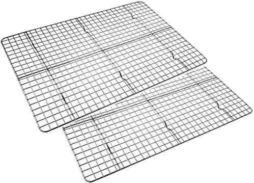 Checkered Chef Cooling Racks for Baking 17 x 11.75inch - Baking Rack Twin Set. Stainless Steel Ov... | Amazon (US)