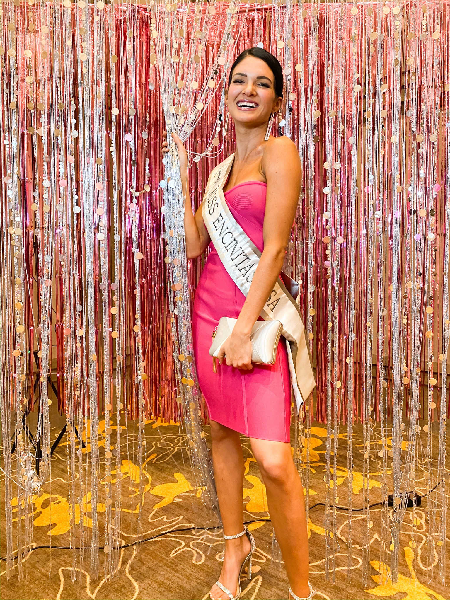 Pink cocktail dress & sparkle platform shoes for pageant orientation 

#LTKMostLoved #LTKstyletip #LTKSpringSale