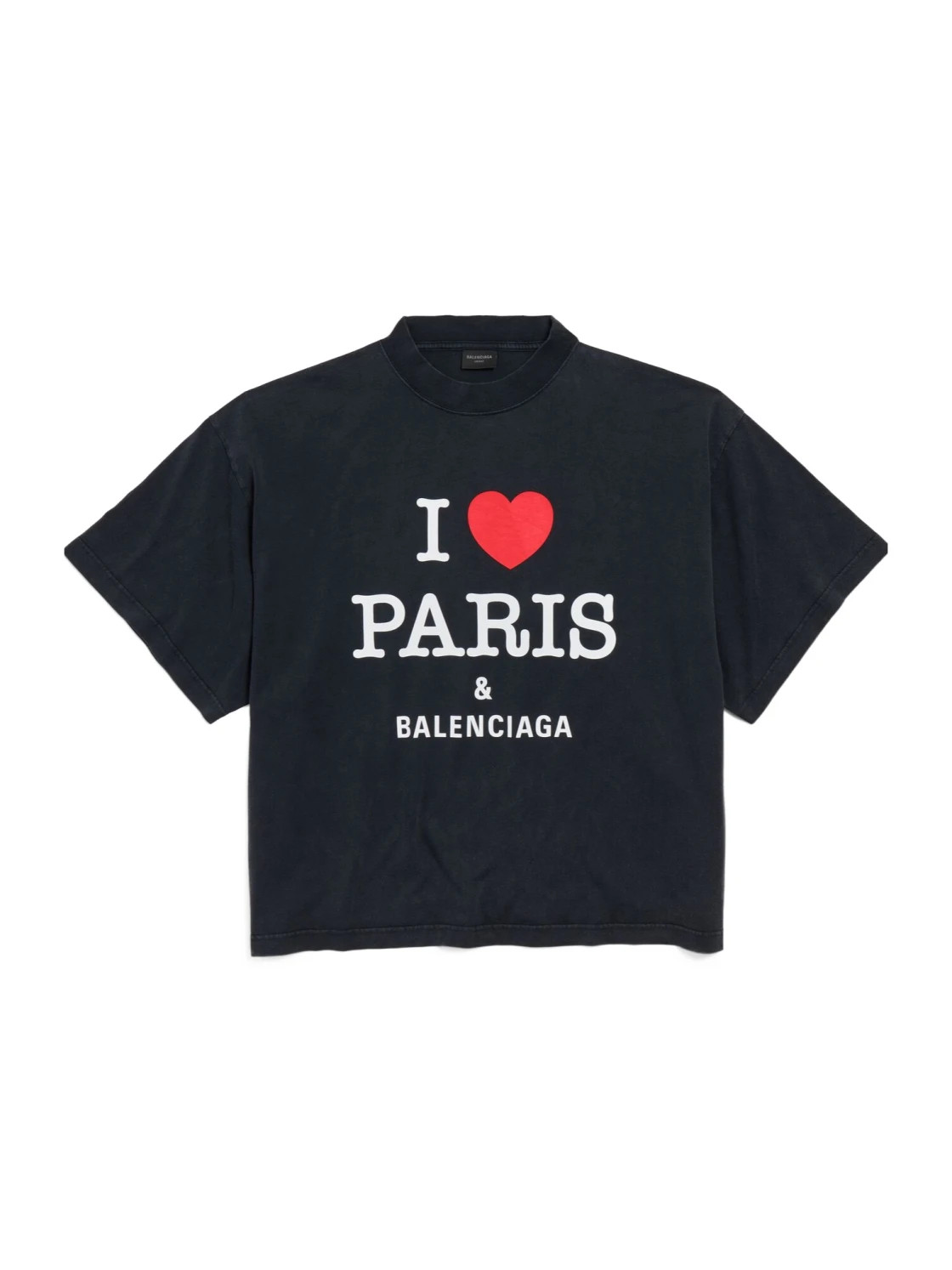 Balenciaga I Love Paris & Balenciaga Cropped T-Shirt | Senser US