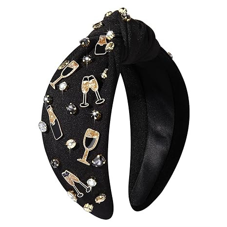 mokkia New Year’s Eve Headbands Happy New Year Headband for Women Beaded 2024 NYE Star Headband... | Amazon (US)