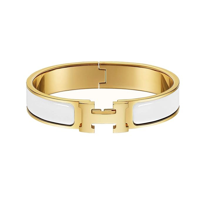 Bracelet Stainless Steel Buckle Bangle for Women Fashion Buckle Bangle Enamel Bracelet Unisex H S... | Amazon (US)