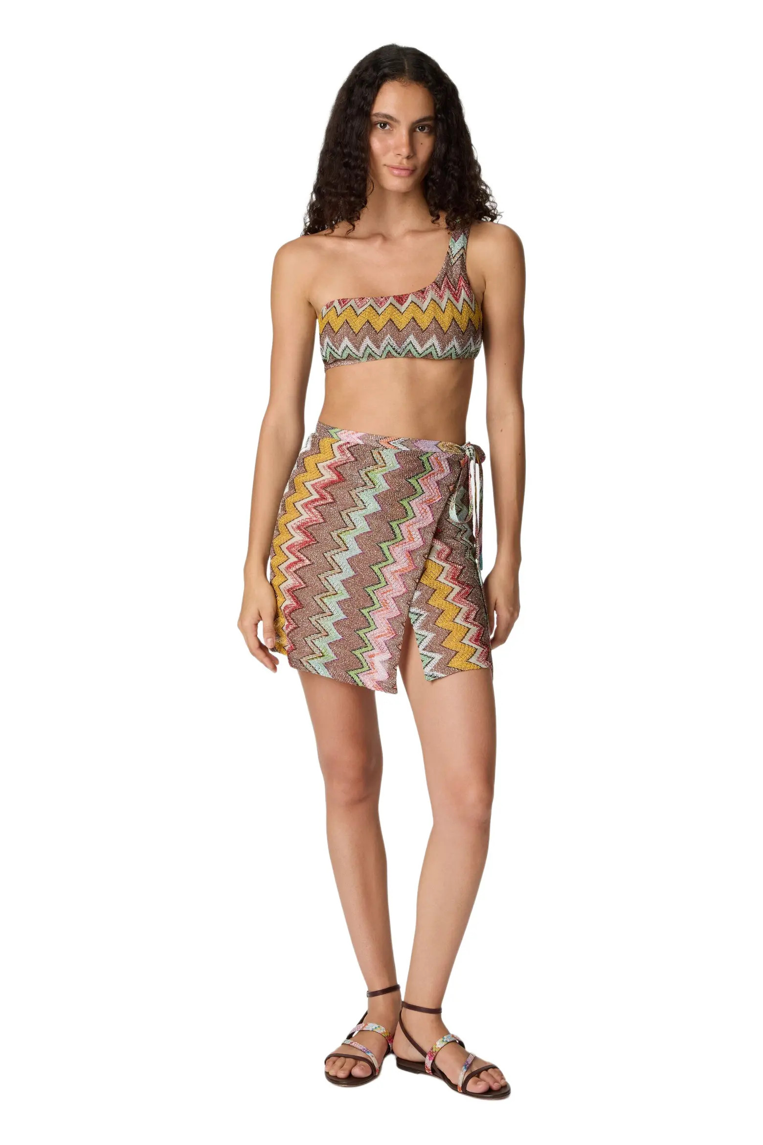 Mini Pareo Skirt In Lamé Viscose With Macro Zigzag Pattern (Women) | Nordstrom | Nordstrom