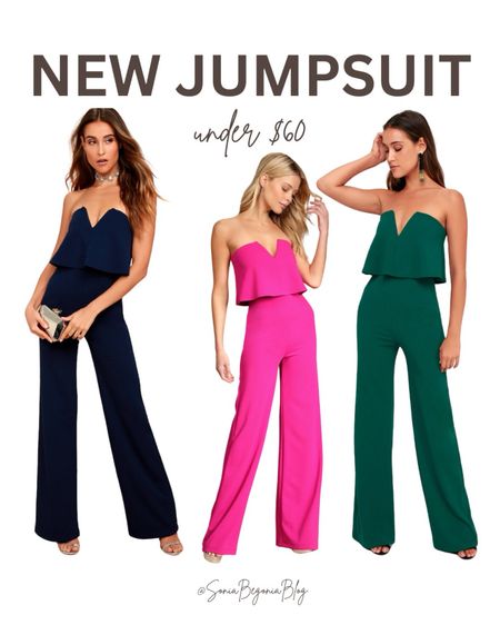New jumpsuits from Lulus that are perfect wedding guest outfit options. Run true to size and come in a bunch of colors! #rompers #jumpsuits 

#LTKFindsUnder100 #LTKFindsUnder50 #LTKStyleTip