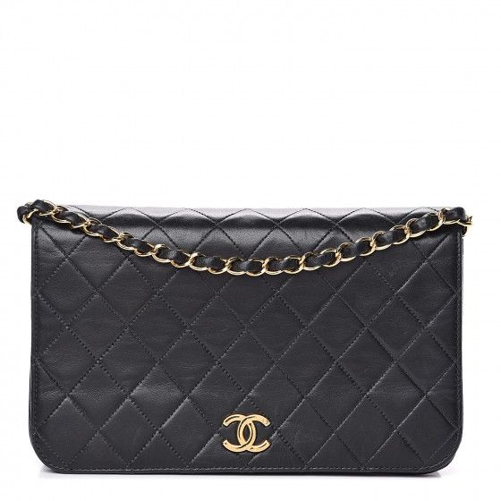 CHANEL Lambskin Quilted Small Single Flap Bag Black | Fashionphile