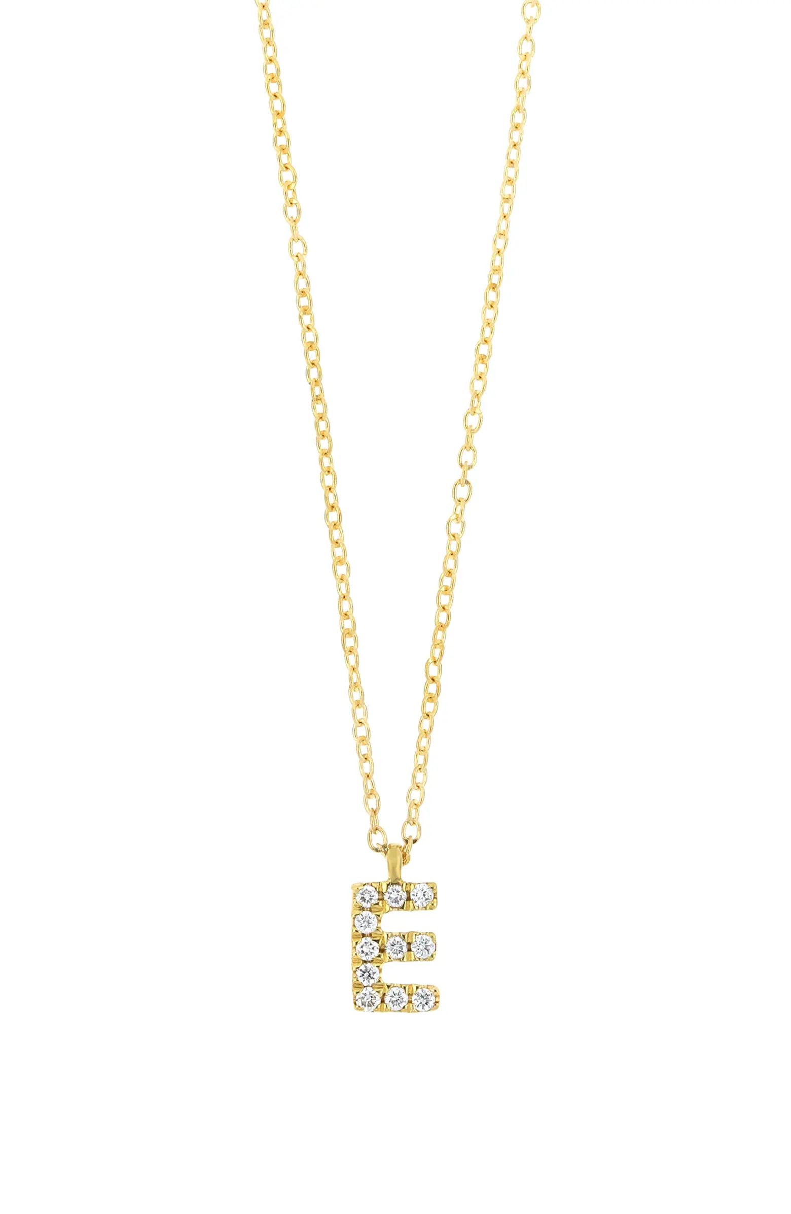 Icon Pavé Diamond Initial Pendant Necklace | Nordstrom