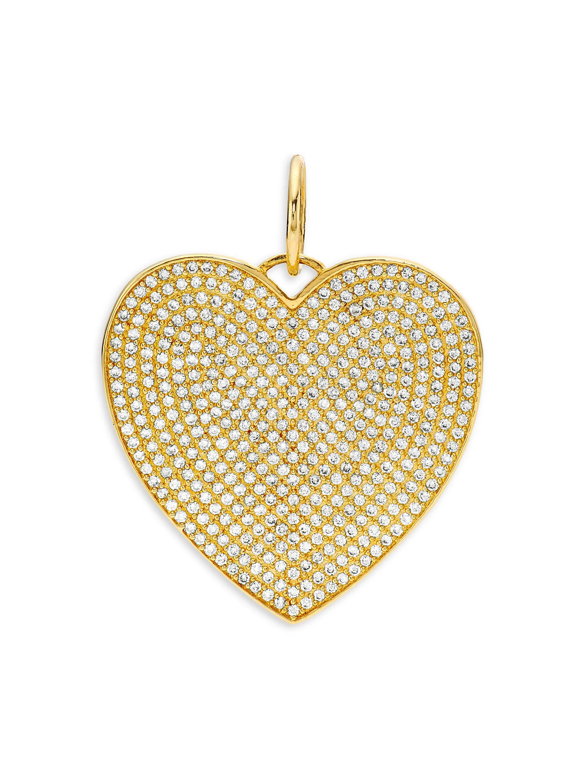 Shop Saks Fifth Avenue Collection 14K Yellow Gold &amp; 1.06 TCW Diamond Heart Pendant | Saks Fif... | Saks Fifth Avenue