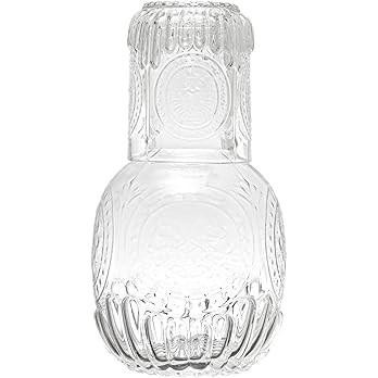 Creative Co-Op Debossed Glass, Clear Carafe | Amazon (US)
