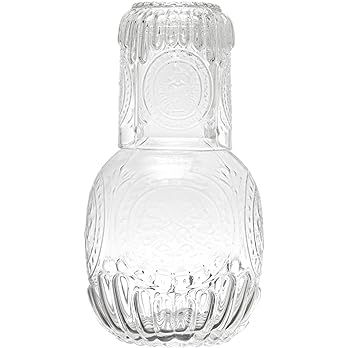 Creative Co-Op Debossed Glass, Clear Carafe | Amazon (US)