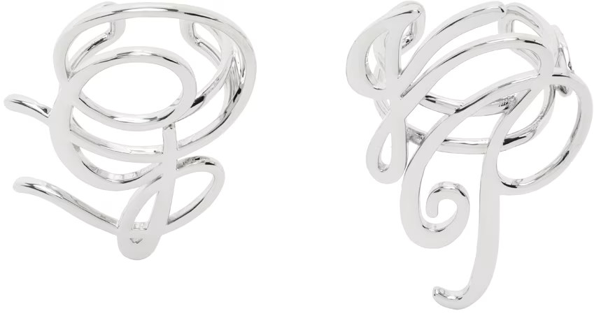 Jean Paul Gaultier - Silver 'The Calligraphy' Ring Set | SSENSE