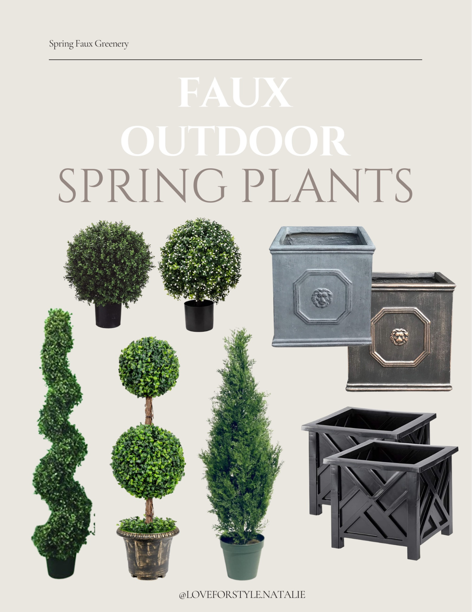 Amazon Faux Outdoor Spring Plants Greenery | Outdoor decor | home decor | landscape | planters | black planters | classic planters

#LTKFind #LTKhome #LTKstyletip #LTKsalealert