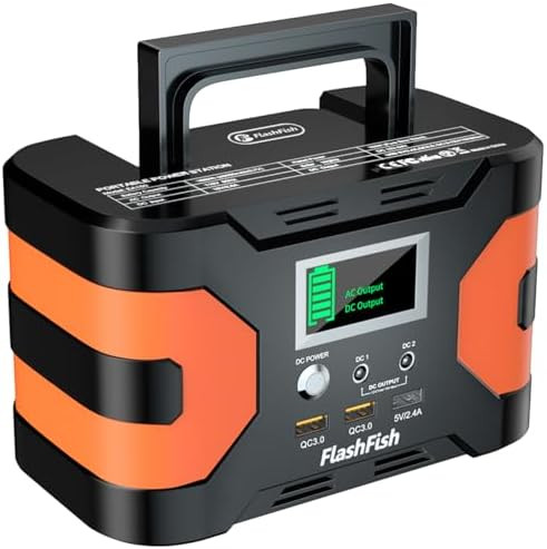 Flashfish 150W Portable Power Station 166Wh, 300W Peak Solar Generator with 2 Ac Outlets, 2 DcPor... | Amazon (US)