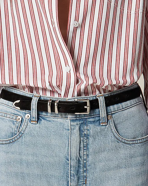 Thin suede belt | J. Crew US