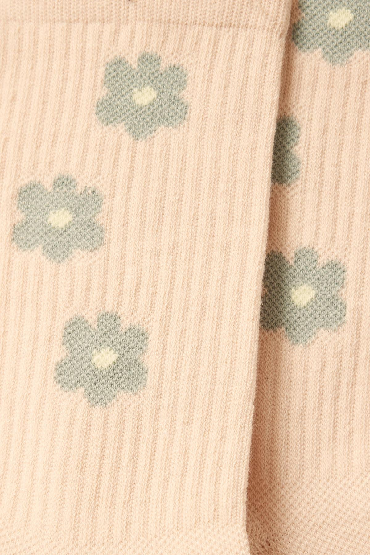 Peach Flower Crew Sock | Girlfriend Collective
