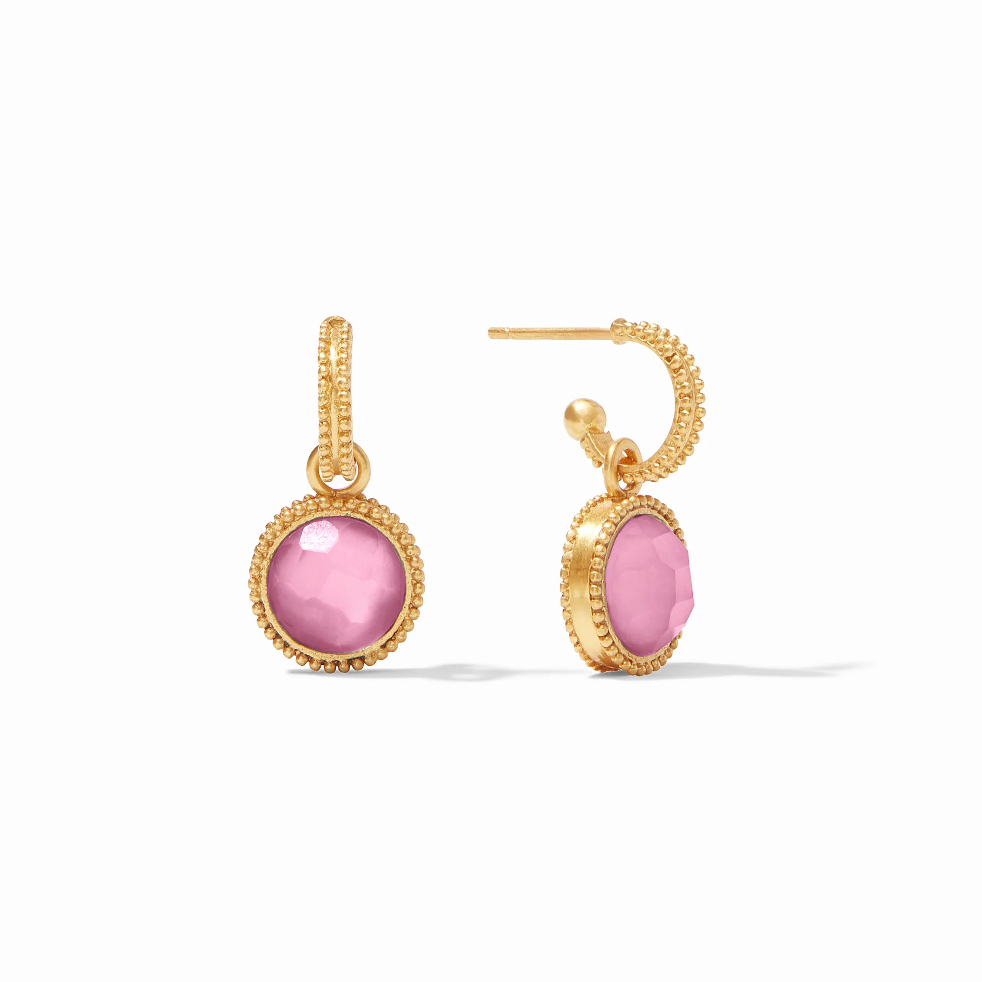Fleur-de-Lis Gold Hoop & Charm Earrings | Julie Vos | Julie Vos