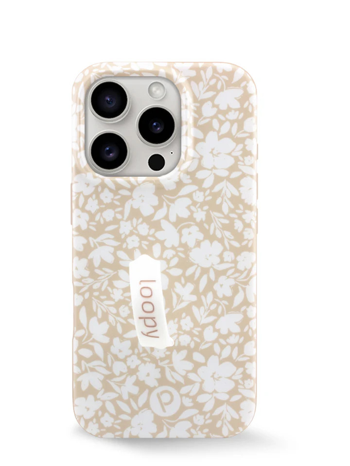 Loopy Cases - Beige Blossoms | Loopy Cases