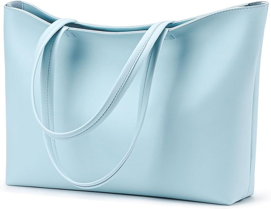 KALIDI Tote Bag Zipper Shoulder Bag Faux Leather Purses Satchel for Women Large Casual Handbag Wo... | Amazon (US)