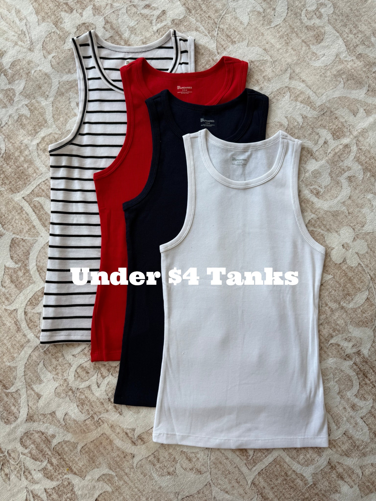 Under $4 perfect tanks! 