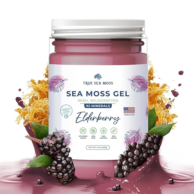 TrueSeaMoss Wildcrafted Irish Sea Moss Gel - Made with Dried Seaweed & Fresh Sea Vegetables, Seam... | Amazon (US)