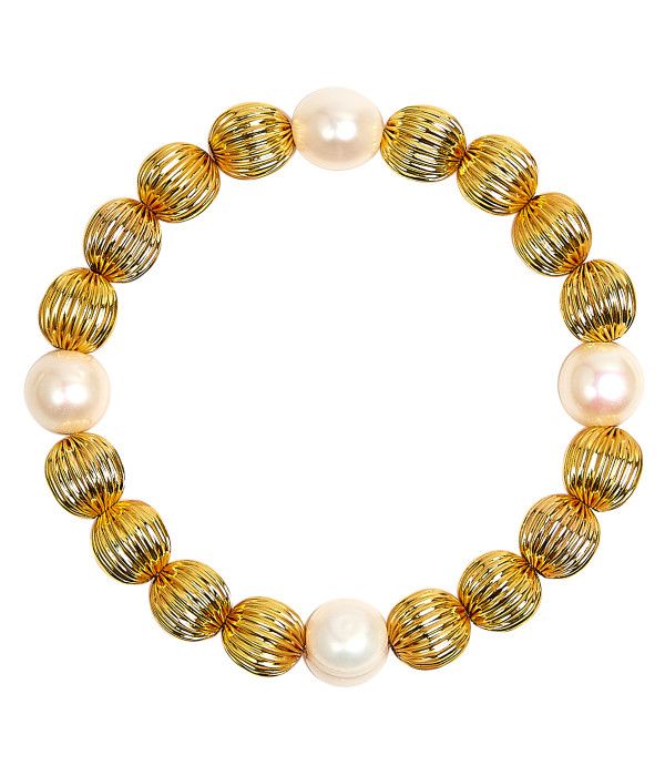 Parker - Gold and Freshwater Beaded Bracelet | Lisi Lerch Inc