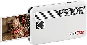 KODAK Mini 2 Retro 4Pass Portable Photo Printer (2.1x3.4 inches) + 8 Sheets, White | Amazon (US)