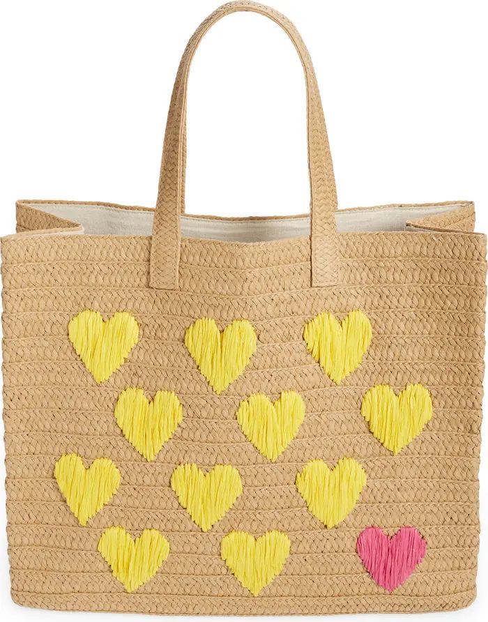 btb Los Angeles Be Mine Straw Tote | Nordstrom | Nordstrom