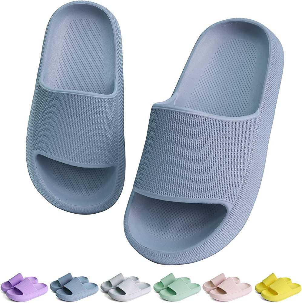 KOUECI Kids Cloud Slides Boys Girls Shower Slippers Slip on Slide Sandals Non-slip Summer Beach P... | Amazon (US)