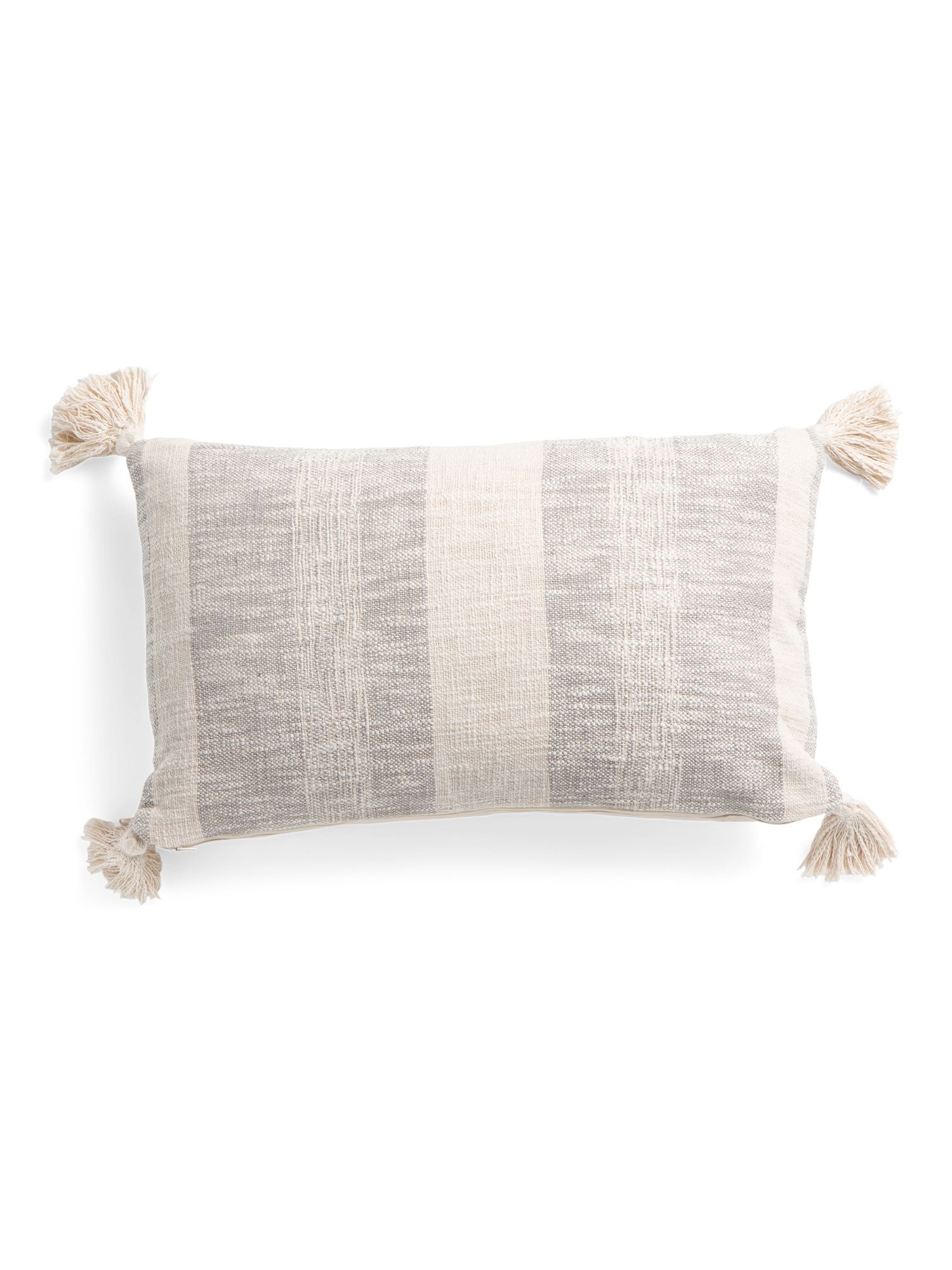 14x24 Linen Look Tassel Pillow | TJ Maxx