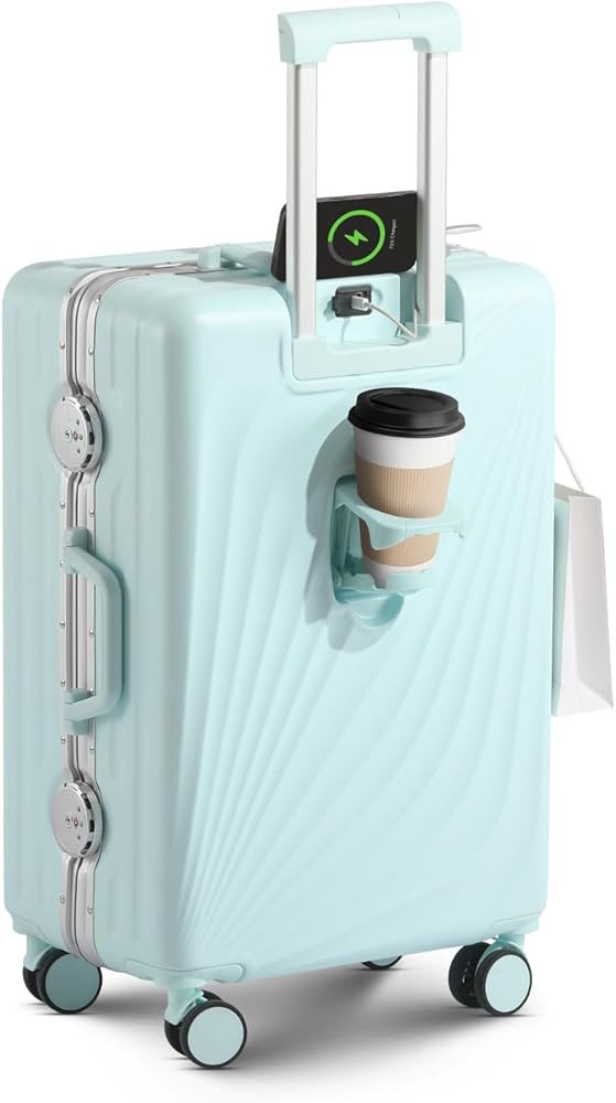 20 Inch Carry On Luggage, Zipperless Luggage with Spinner Wheels, Airline Approved Suitcase with ... | Amazon (US)