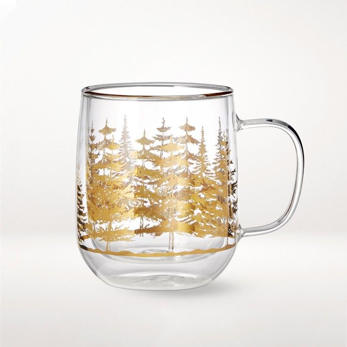 Decorated Double Wall Forest Mugs | Williams-Sonoma