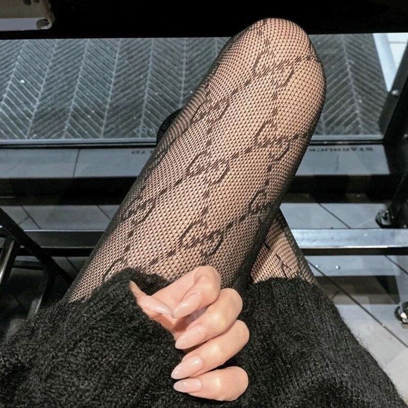 2 PAIRS designer inspired gg tights sexy tights for women | Etsy (US)