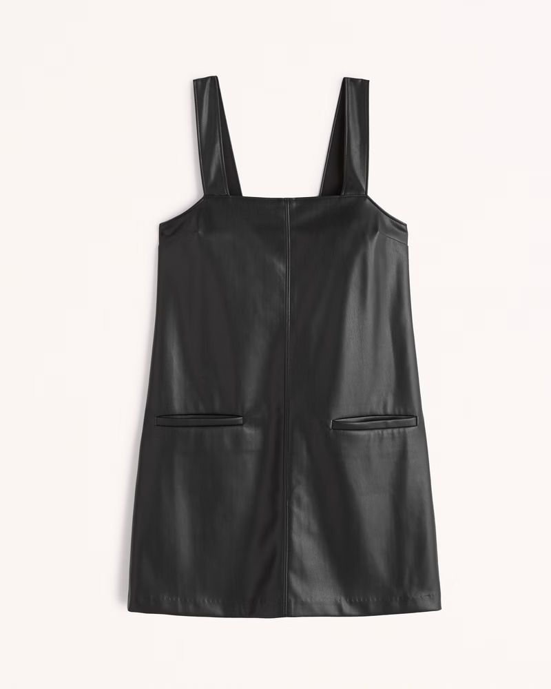 Women's Vegan Leather Shift Mini Dress | Women's Vegan Leather | Abercrombie.com | Abercrombie & Fitch (US)