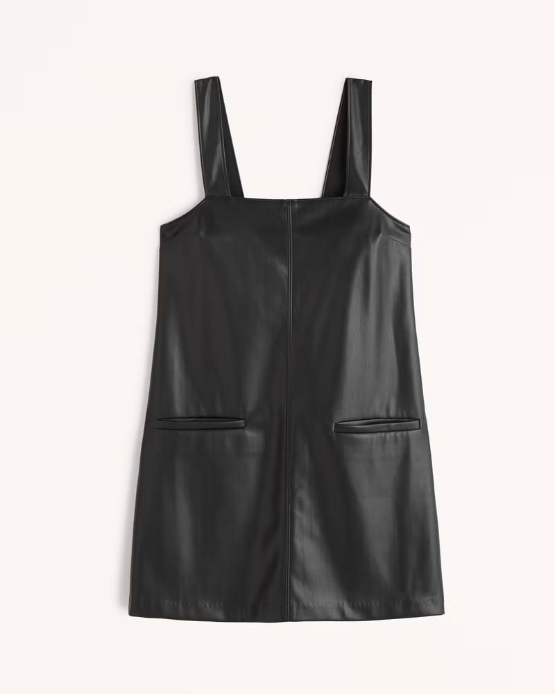Women's Vegan Leather Shift Mini Dress | Women's Dresses & Jumpsuits | Abercrombie.com | Abercrombie & Fitch (US)