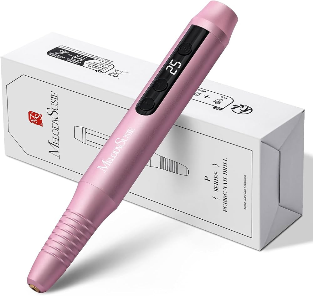 MelodySusie Pen-Shaped Portable Cordless Nail Drill,PC180G 25000RPM Rechargeable Electric File wi... | Amazon (US)
