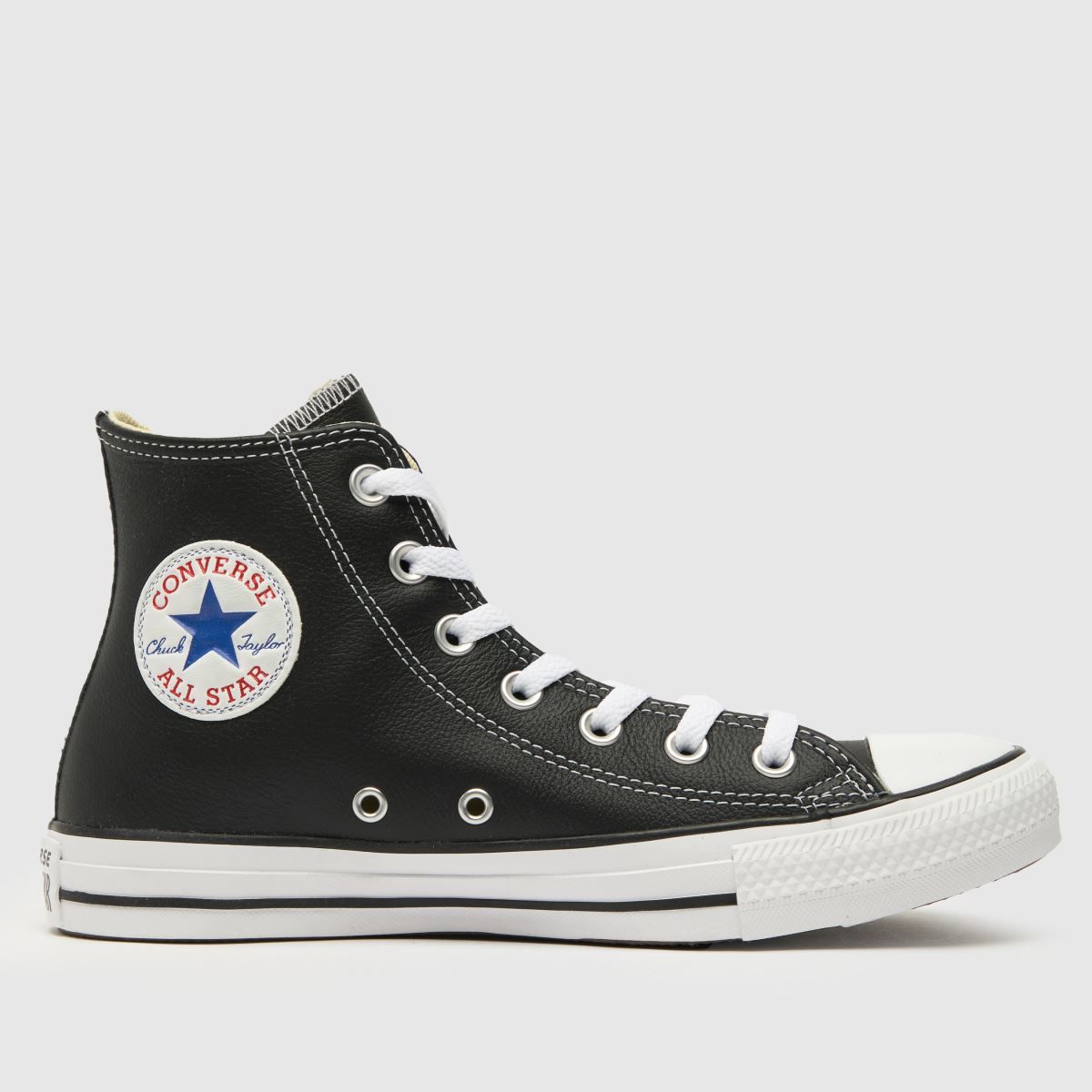 Converse black & white all star hi leather trainers | Schuh